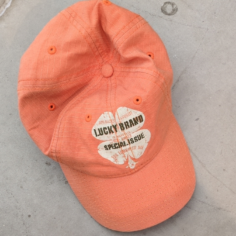Lucky Brand Clover Orange‎ Women's Baseball Hat